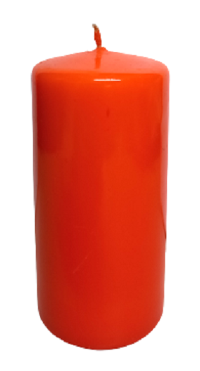 Sviečka Valec Kl-4 lakovaný oranžový
