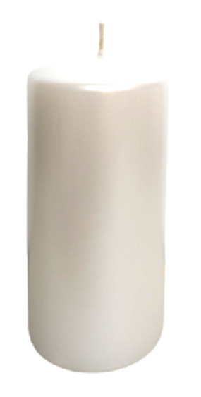 Sviečka Valec Kl-4 lakovaný perlový biely