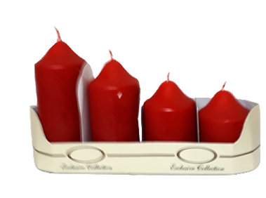 Adventné sviečky červené 4ks