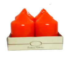 Adventné sviečky 40/60 lak oranžové 4ks