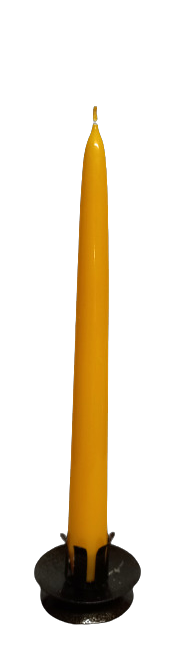Kónická sviečka 24 cm lakovaná žltá