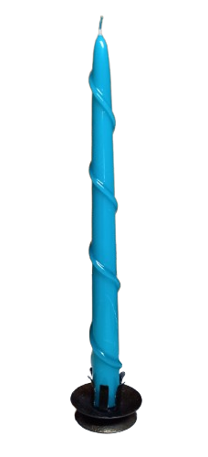 Kónická sviečka KWD 29 cm lakovaná tyrkysová