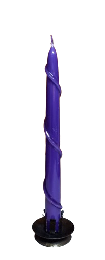 Kónická sviečka KWK 24 cm lakovaná fialová