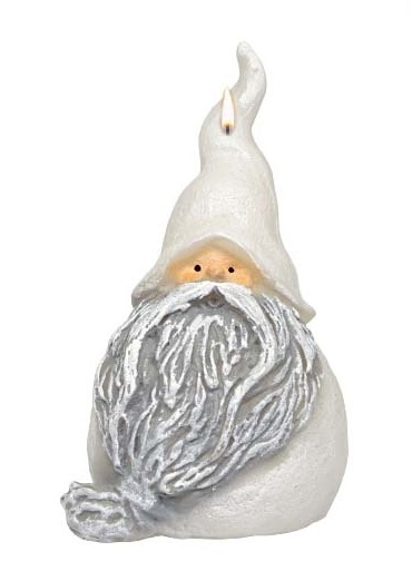 Sviečka Winter Santa sivý