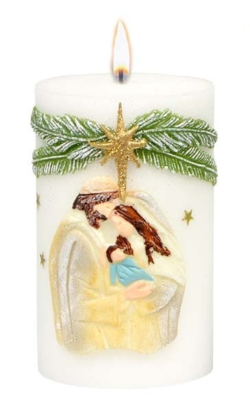 Valec Nativity scene s diódou biely