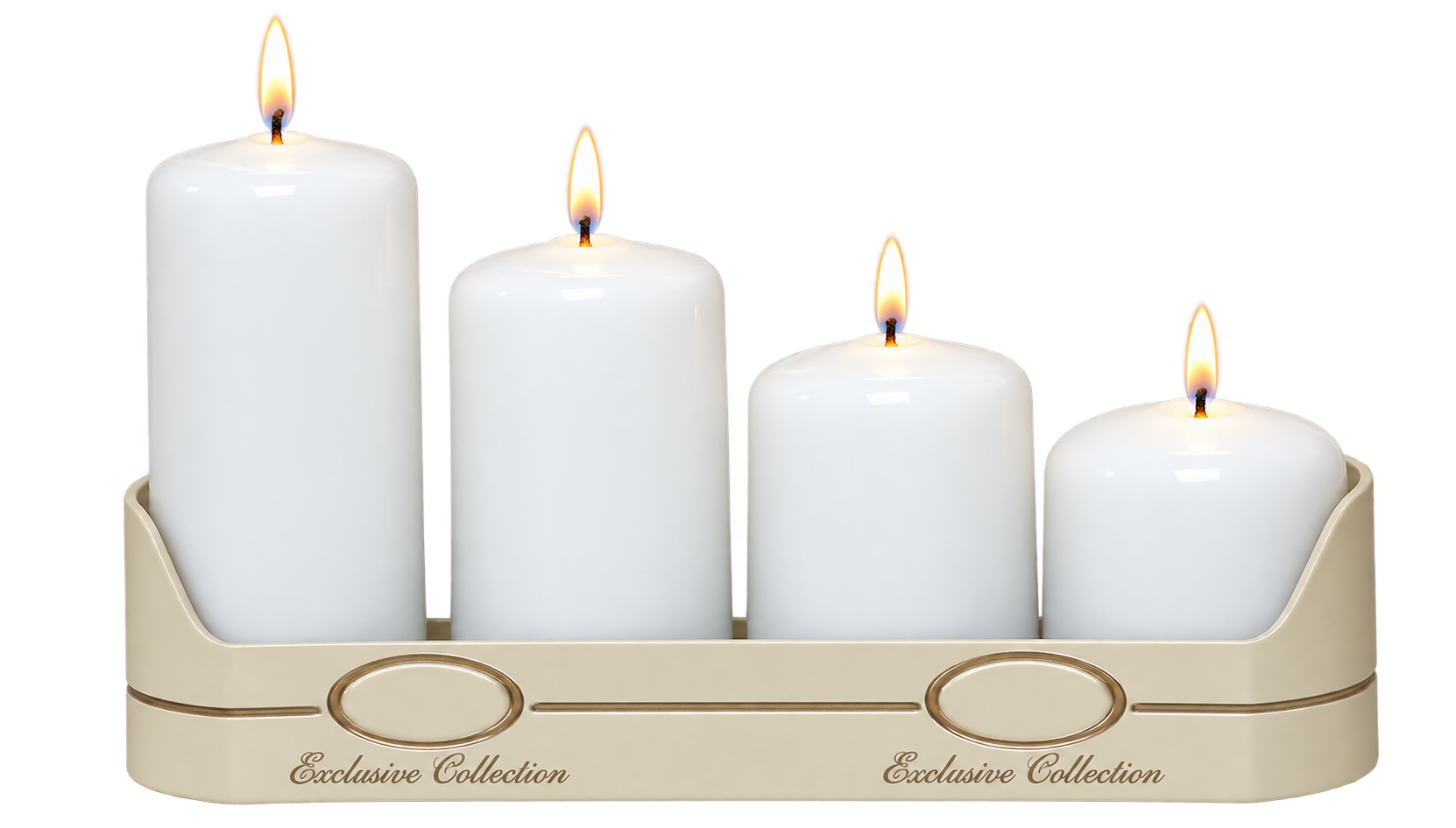 Adventné sviečky lakované biela 4ks