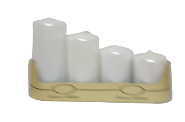 Adventné sviečky  perlová biela 4ks