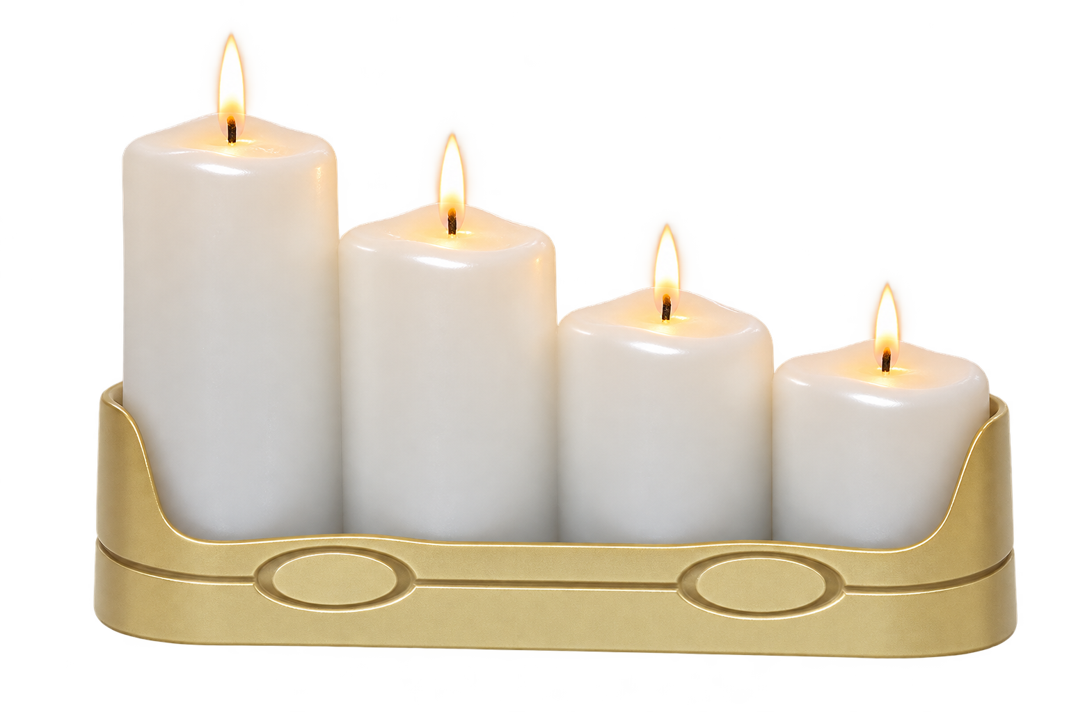 Adventné sviečky  perlová biela 4ks