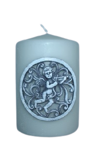 Valec 150/100 Anjel s ornamentami sivý