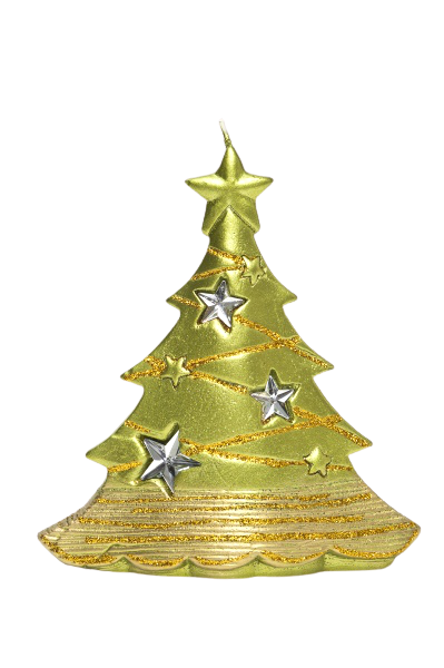Vianočný stromček s hviezdami metalíza pistácia