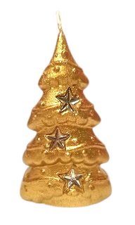 Vianočný stromček s hviezdami II. zlatý