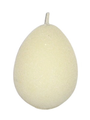 Veľkonočná sviečka vajce 90/70 velúr ecru