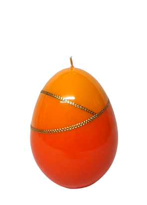 Veľkonočná sviečka vajce 90/70 dúhové oranžové