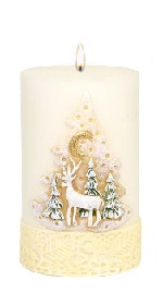 Valec Santa´s reindeer s diódou ecru