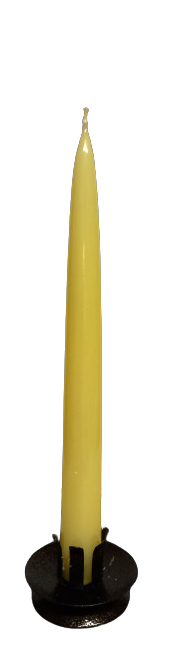 Kónická sviečka 21 cm lakovaná svetložltá